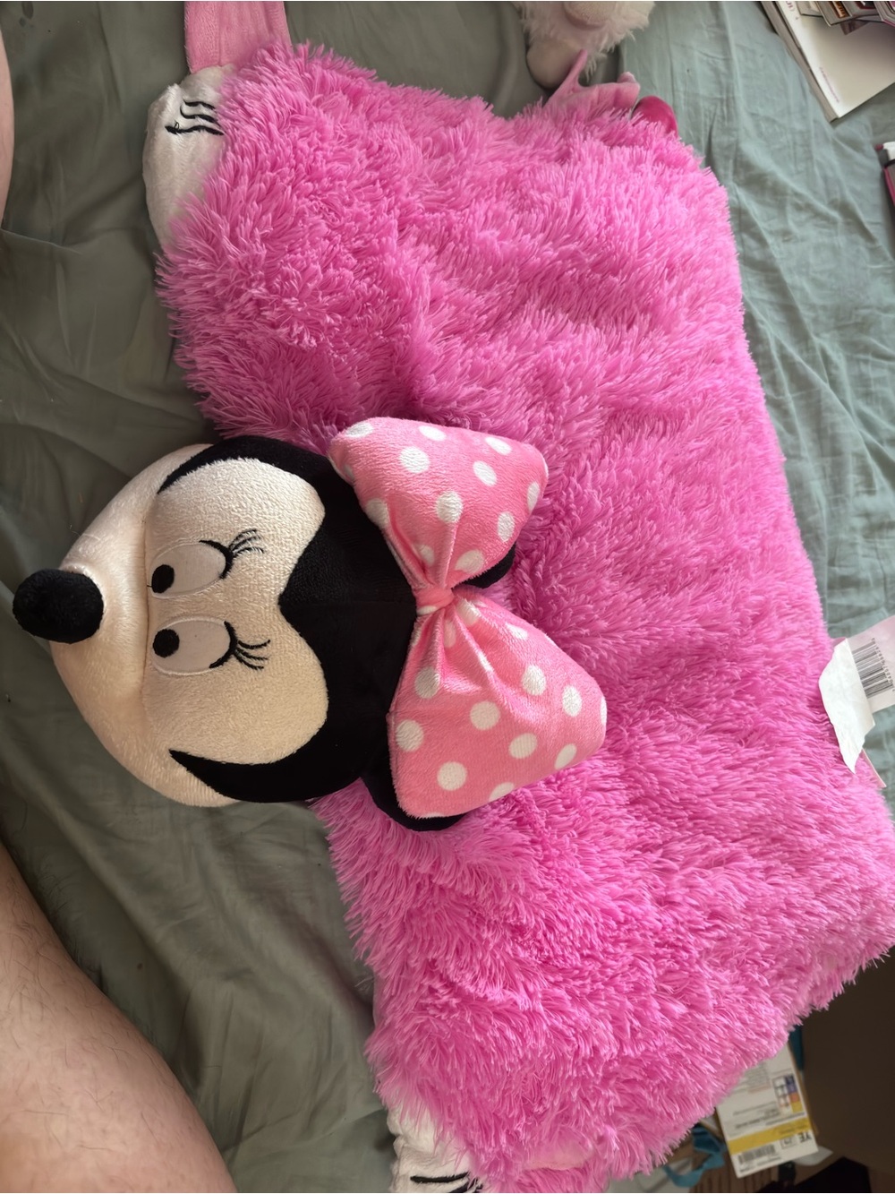 Disney Minnie Mouse Figural Roll Up Slumber Set Sleeping Bag Plush Pillow